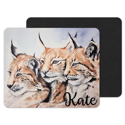 Bobcat Trio Custom Personalized Mouse Pad - image1